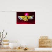ANTIEK EGYPTIAN WINGED SCARAB/CORNUCOPIA JEWEL POSTER (Keuken)