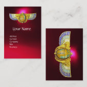 ANTIEK EGYPTIAN WINGED SCARAB/CORNUCOPIA JEWEL VISITEKAARTJE (Voorkant / Achterkant)