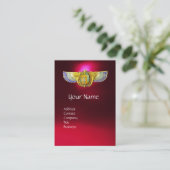 ANTIEK EGYPTIAN WINGED SCARAB/CORNUCOPIA JEWEL VISITEKAARTJE (Staand voorkant)