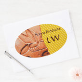 ANTIEK EGYPTISCHE HONIES ZIJN BEEKEEPER LEVERINGEN OVALE STICKER (Envelop)