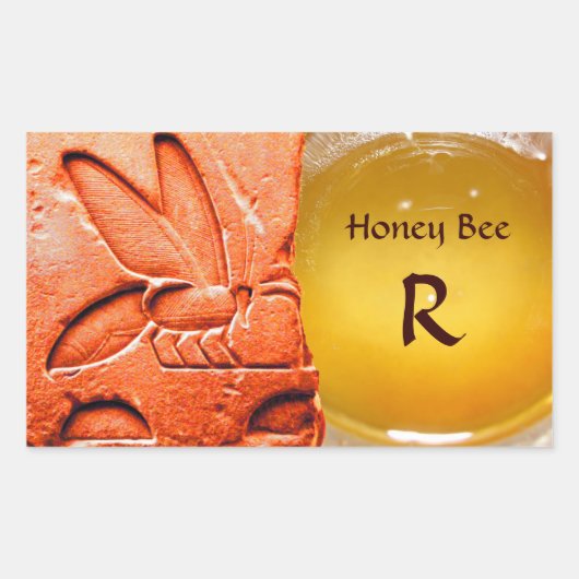 ANTIEK EGYPTISCHE HONIES ZIJN BEEKEEPER LEVERINGEN RECHTHOEKIGE STICKER (Voorkant)
