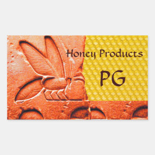 ANTIEK EGYPTISCHE HONIES ZIJN BEEKEEPER LEVERINGEN RECHTHOEKIGE STICKER