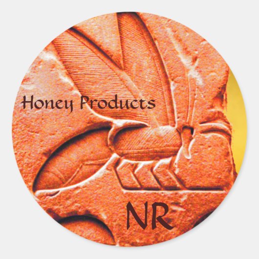 ANTIEK EGYPTISCHE HONIES ZIJN BEEKEEPER LEVERINGEN RONDE STICKER (Voorkant)
