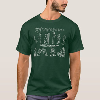 Antiek Egyptische kunstfragmenten van satirische p T-shirt