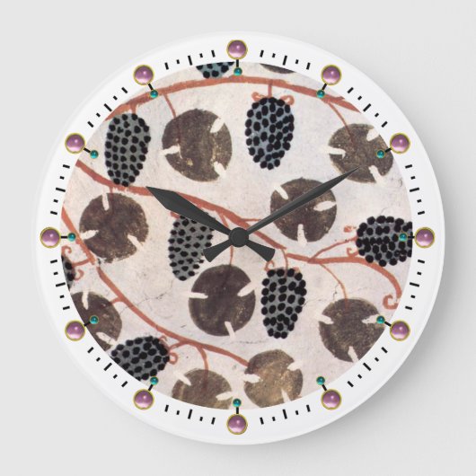 ANTIEK EGYPTISCHE VINEYARD DRUIVEN EN DRUIVEN GROTE KLOK (Voorkant)