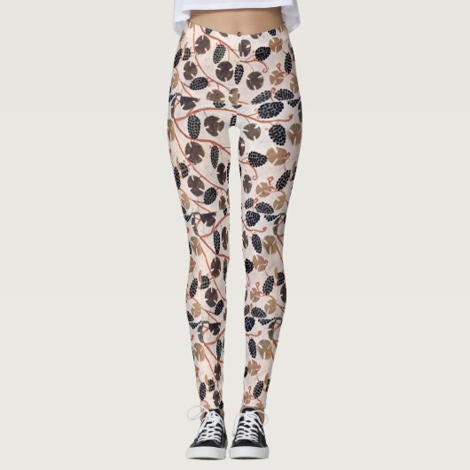 ANTIEK EGYPTISCHE VINEYARD DRUIVEN EN DRUIVEN LEGGINGS (Voorkant)