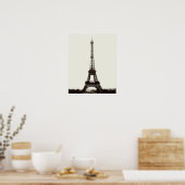 Antiek Eiffeltoren Poster (Keuken)