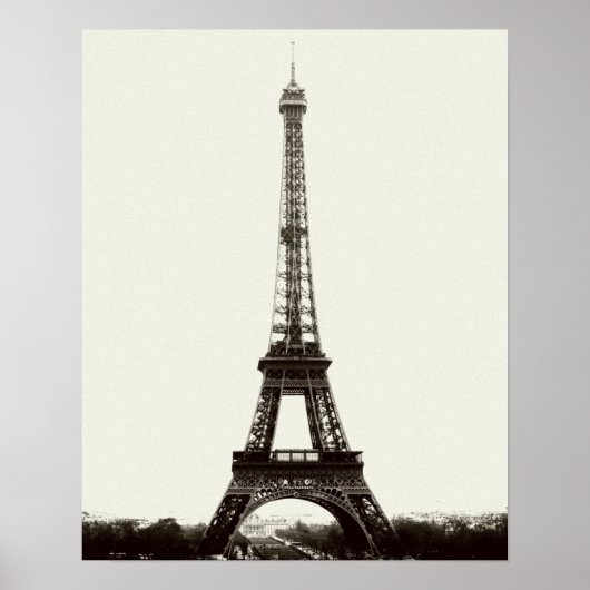 Antiek Eiffeltoren Poster (Voorkant)