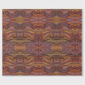 Antiek eindmarmering boeken cadeaupapier (Vlak)