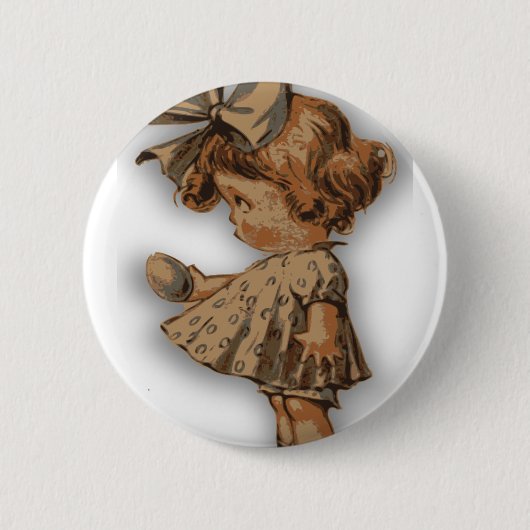 antiek eitje ronde button 5,7 cm (Voorkant)