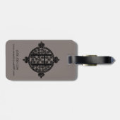 Antiek Elegant Monogram Letter H Bagagelabel (Achterkant horizontaal)