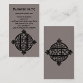 Antiek Elegant Monogram Letter H Visitekaartje (Voorkant / Achterkant)