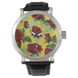  Antiek Elegant Victoriaans Rood Rozen Horloge