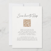 Antiek Elegante Vintage Bloemige Bruiloft Kaart (Achterkant)