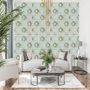 Antiek elegantie: lichtgroene Vintage Behang