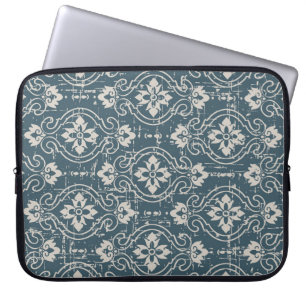 Antiek elegantie: naadloze bloemkrommen laptop sleeve