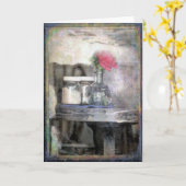 Antiek en herinneringen kaart (Gele Bloem)