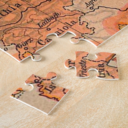 Antiek en liefdevolle kaart van Europa Legpuzzel (Zijkant)