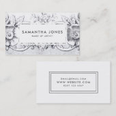 Antiek engel Cherub Vloer artiest Visitekaartje (Voorkant / Achterkant)