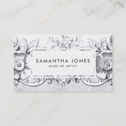 Antiek engel Cherub Vloer artiest Visitekaartje (Voorkant)