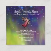 *~* Antiek engel die misbruikt kind redt Vierkante Visitekaartje (Achterkant)