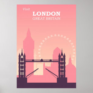 Antiek Engeland Bridge Historische Vintage van Lon Poster