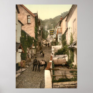 Antiek Engeland, Clovelly High Street, Devon Poster