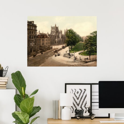 Antiek Engeland, College Green, Bristol U.K. Poster (Thuiskantoor)