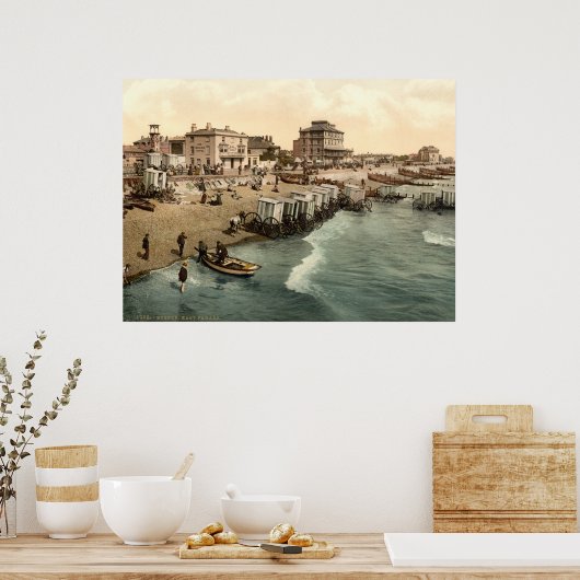 Antiek Engeland, oeverzegeling Bognor Regis, Susse Poster (Keuken)