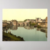 Antiek Engeland print, Exbridge, Exeter, Verenigd  Poster (Voorkant)