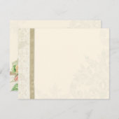 Antiek Engels Roos - Tan bedankje Kaarten (Voorkant / Achterkant)