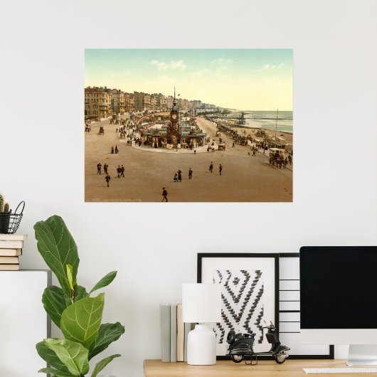Antiek England Aquarium, Brighton Beach U.K. Poster (Thuiskantoor)