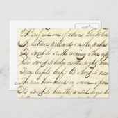 Antiek Ephemera Cursieve Calligrafie Script Poetry Briefkaart (Voorkant / Achterkant)