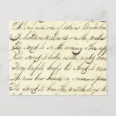 Antiek Ephemera Cursieve Calligrafie Script Poetry Briefkaart (Voorkant)