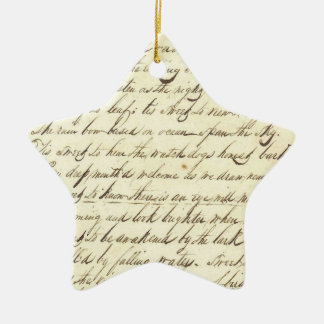 Antiek Ephemera Cursieve Calligrafie Script Poetry Keramisch Ornament