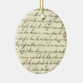 Antiek Ephemera Cursieve Calligrafie Script Poetry Keramisch Ornament (Rechts)