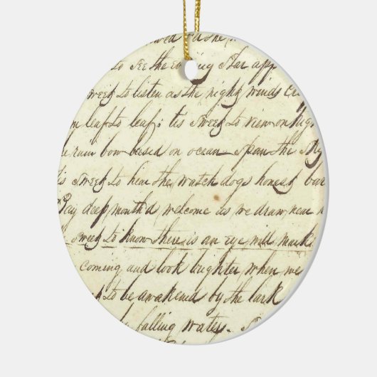 Antiek Ephemera Cursieve Calligrafie Script Poetry Keramisch Ornament (Links)