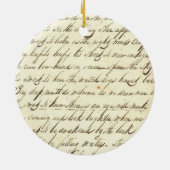 Antiek Ephemera Cursieve Calligrafie Script Poetry Keramisch Ornament (Achterkant)