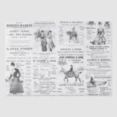Antiek  Ephemera Lady Equestrian Ads Tissuepapier (Voorkant)