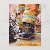 Antiek Ephemera Retro Puppy Briefkaart (Voorkant)