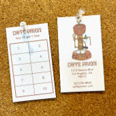 Antiek Espresso Machine Cafe Coffee Waterverf Klantenkaartje