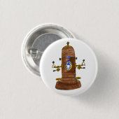 Antiek Espresso Machinekoffie Waterverf kunst Ronde Button 3,2 Cm (Voorkant /achterkant)