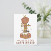 Antiek Espresso-systeemkoffie AANGEPASTE IT Funger Briefkaart (Staand voorkant)