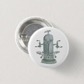 Antiek Espresso Waterverf koffie Ronde Button 3,2 Cm (Voorkant /achterkant)