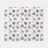 Antiek etnisch schildpadpatroon fleece deken (Voorkant (Horizontaal))