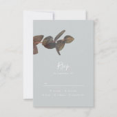 Antiek  Eucalyptus RSVP-reactiekaart RSVP Kaartje (Voorkant)