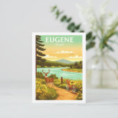 Antiek Eugene Oregon Briefkaart (Staand voorkant)