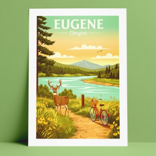 Antiek Eugene Oregon Briefkaart