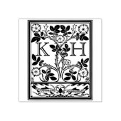 Antiek Ex Libris Initialen Desert Roos Rubberstempel (Afrduk)