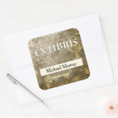Antiek Ex Libris Persoonlijke boekborden Vierkante Sticker (Envelop)